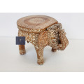 Elephant Stool Wood Elephant Chair Wooden Elephant Table Elephant Stool India Handicraft Art