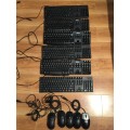 6X DELL USB KEYBOARDS  AND 6X Dell USB MOUSE. 1 BID FOR ALL!!!!!!!!!