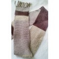SCARF BROWN / MULTICOLOUR HANDKNITTED THICK WARM WINTER was R139.00