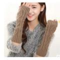 Knitted Fingerless glove, pull up sleeve