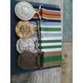 4 x South Africa Army Medals All Numbered Genalral,Unitas,Good Service Good Service Blocked On Suspe