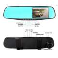 HD 4.3"LCD Dual Lens Dash Cam DVR 3 In 1 Rear view Mirror Front Cam and Rear view Camera