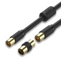 TV Aerial Cable Coaxial (M-M) with Adapter (F-F) - 1M