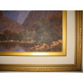 GERHARD WAGNER  OIL PAINTING  `SWARTBERG MOUNTAINS` (REDUCED PRICE)
