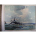 CHRISTOPHER TUGWELL OIL PAINTING  "WINTER FARMHOUSE"