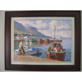 Roelof Rossouw  Oil Painting `Hout Bay Harbour`
