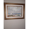 Wessel Marais  Oil Painting  `Boats on the Beach`