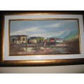 Christiaan Nice  Oil Painting `Township Scene`