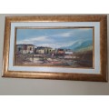 Christiaan Nice  Oil Painting `Township Scene`