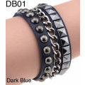 DB01 - GIRLS RIVET CHAIN BRACELETS - DARK BLUE