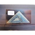1864 Cape Triangular 4d Blue SG 19a + 3 Margins VFine - Certified Genuine