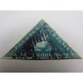 Cape Triangular 4d Deep Blue ***Genuine + Certificate***Scarce***