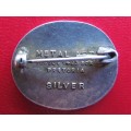 SOLID SILVER BADGE ** SILVER ** MADE BY METAL ART 7.6gr