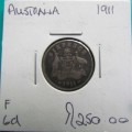 1911 AUSTRALIA 6d 92,5% SILVER ```SCARCE ``LOW START``