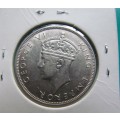 **R1 START**SOUTHERN RHODESIA 1942 2/6 SHILLINGS SILVER - EXCELLENT
