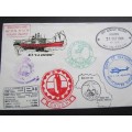 SPECIAL ISSUE GOUGH ISLAND BY HELICOPTER FDC POSTED AT SEA **SCARCE**