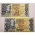 2 X DE KOCK CONS. NUMBER UNC 3rd ISSUE NOTES - 1 BID