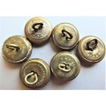 6 X SMALL RAF AIRFORCE BUTTONS ***1 BID FOR ALL***