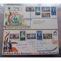 2 X SWA OVERPRINT TERCENTARY VAN RIEBEEK FDC = 1 BID FOR BOTH