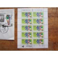 1995 RUGBY WORLD CUP = POSTCARD LIMITED + SHEET + FDC