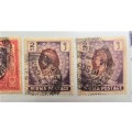 1938-40 BURMA (Myanmar)  British 2 x 5 Rupees + 3 x 3 Rupees Cat. Value  R3200.00