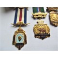 8 x Freemason Masonic Lodge Medals in old Cigar Box @@CRAZY R1 START@@