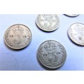 @@CRAZY R1 START@@ 1916 to 1920 - 5 x GB 3d SILVER Coins - 1 bid for all 5