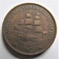 1935 SOUTH AFRICA HALF PENNY - GREAT DETAILS - CONDITION