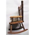 Doll`S Rocking Chair - SOLID WOOD - 210mm(h)X100mm(w)