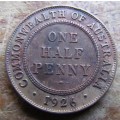 1926 Australia Half Penny 1/2d