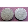 1928 + 1944 Portugal 50 Centavos - 1 Bid for both