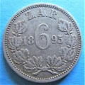 1895 6d Sixpence **SILVER**
