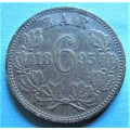 1895 6d Sixpence **SILVER**