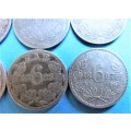 **R1 START** 6 x1892 to 1897 6d Sixpence Set **ZAR SILVER** 1 bid for all 6