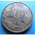 1897 6d Sixpence **SILVER**