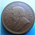 1898 1d ZAR Penny - See Pics for Details & Grade yourself