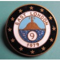 1979 EAST LONDON BOWLS ENAMMELED BADGE