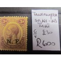 Tanganyika SG N1-3 Mint Value  R 600.00