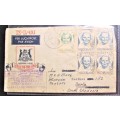 1946 Rhodesia Flown Cover - KLM - Holland Scarce with foxing rust spots