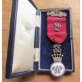 1933 Masonic Medal in Box - Warwick Lodge
