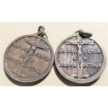 2 x Antique protective medal Notre Dame of Boulogne Medal/Pendant - 1 Bid