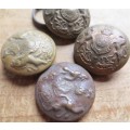 4 Assorted x SA Military Buttons - 1 Bid