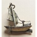 Vintage  Ship Pendant / Charm Unknown metal