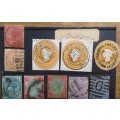 India Victorian Postage Stamps on Card - 1 Bid for All