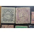 Early India Postage Stamps on Card - 1 Bid for All