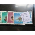 2 X TUVALU Part Sets Stamps on Card - 1 Bid for All - Value R220+