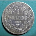1892 ZAR 1/ Shilling - .925 Silver