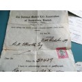 Collection of SA Old Union financial documents with Stamps - 1 Bid
