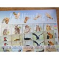 5 x Birds / Owls of south Africa  UMM Part Sheets - 1 Bid for all