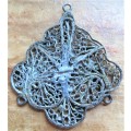 Vintage Antique Filigree Pendant - No Markings typical of filigree Unknown